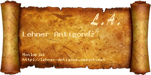 Lehner Antigoné névjegykártya